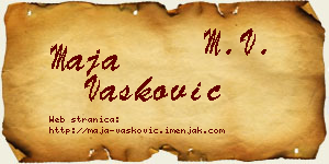 Maja Vasković vizit kartica